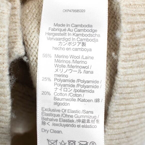 Madewell Beige Tan Merino Wool Long Sleeve Button Down Cardigan Sweater Size XS - Picture 8 of 8